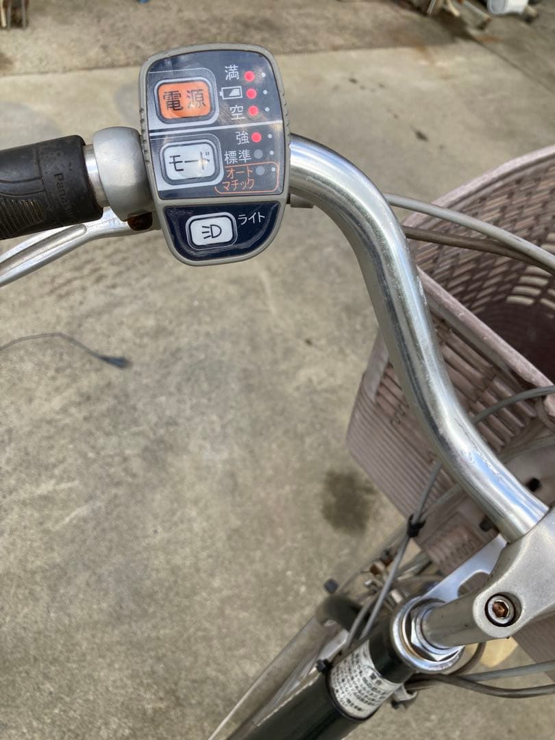 パナソニック電動アシスト自転車 シティタイプ モスグリーン色　バスケット付き