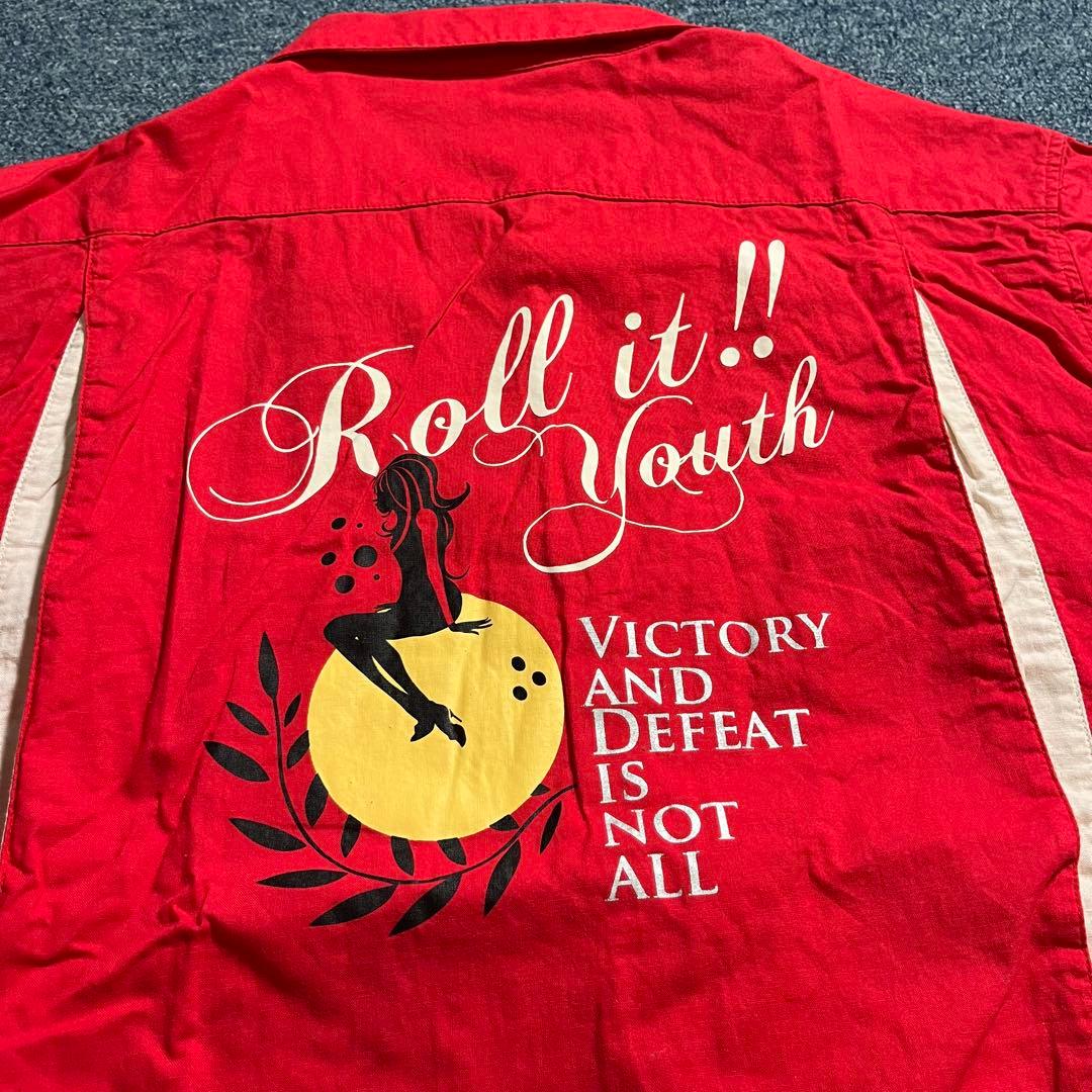 希少　ROUND1 ボーリングシャツ　企業　Lサイズ　当時物　ラウンド1