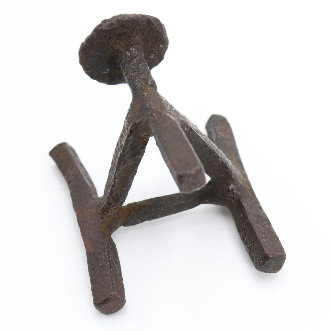 高木次郎兵衛/上野光照 黄檗山古釘蓋置 共箱 茶道具　C133　1F20