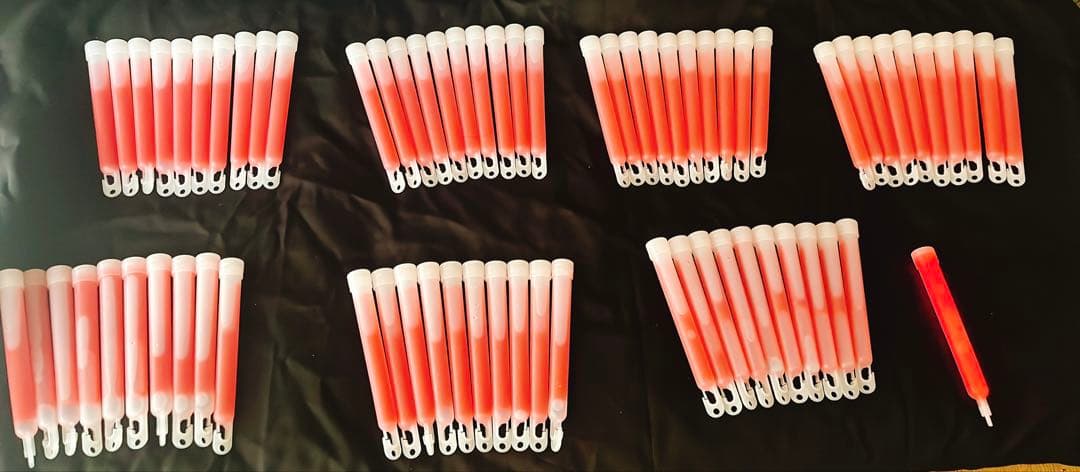 【未使用】赤サイリウム 80本まとめ 舞台・ライブ・イベント用