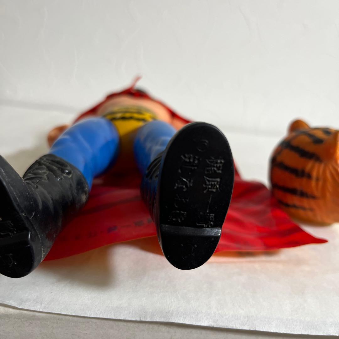 ⚠️当時物　初期　タイガーマスク　面取れ　ソフビ　スタンダード