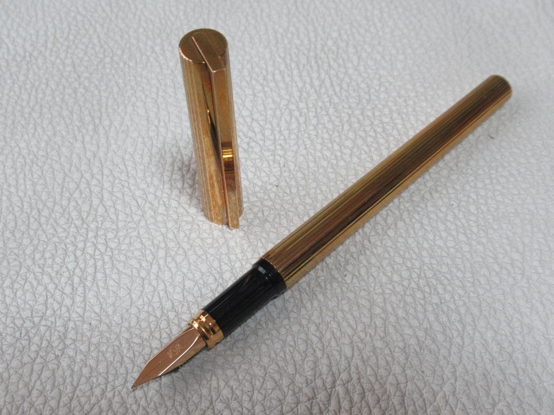 未使用近 絶版 1970年代◆デュポン ゴールドプレート ペン先18ct 750