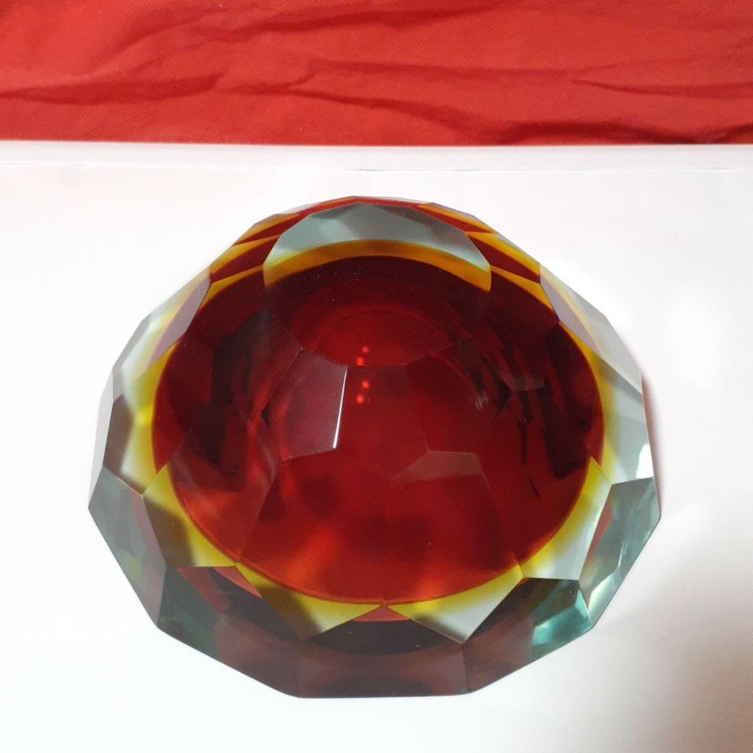 高級アッシュトレイ　イタリア　ムラーノガラス　2.9kg