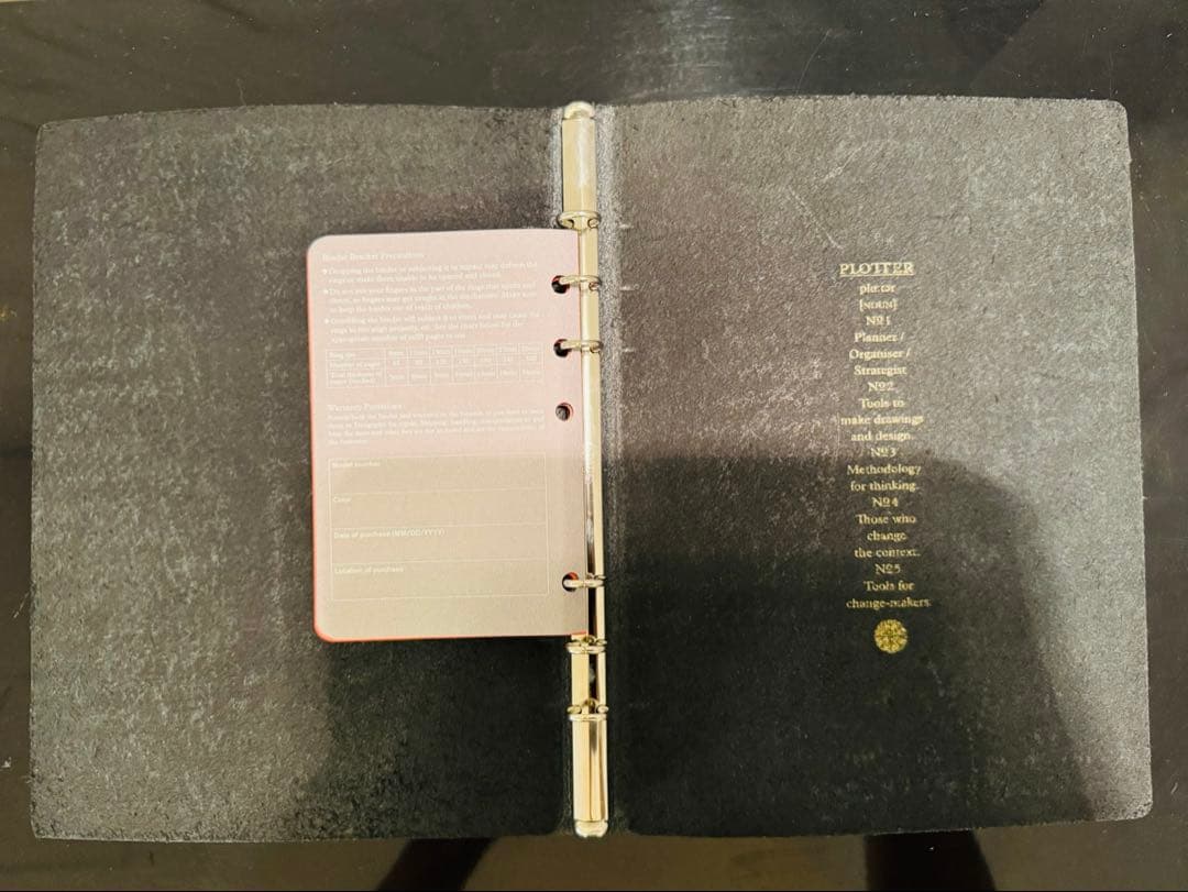 PLOTTER ホースヘア II レザージャケット　6穴リング A5