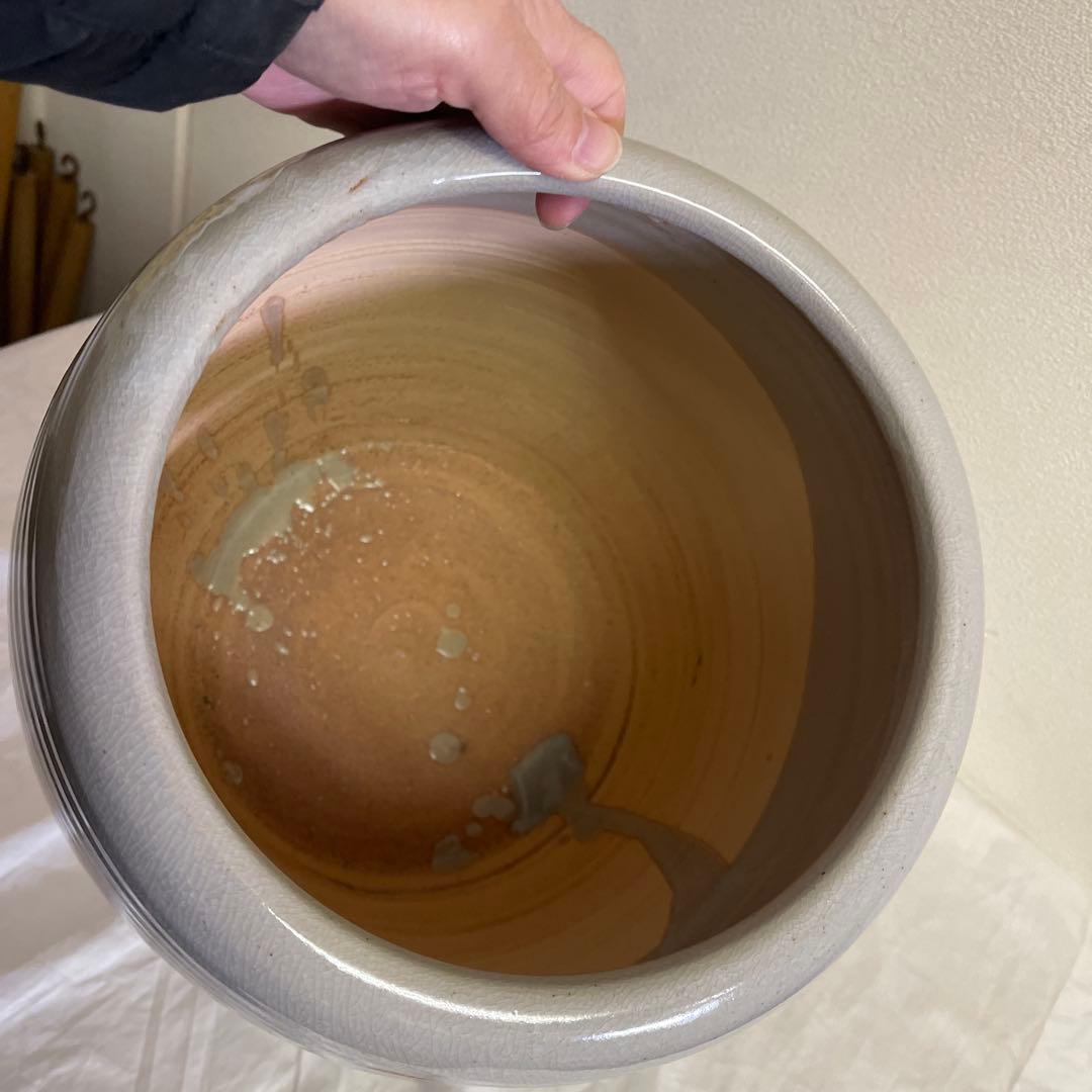 萩焼　泉流山　吉賀大雅　手焙　松林桂月　絵付　長期保管品