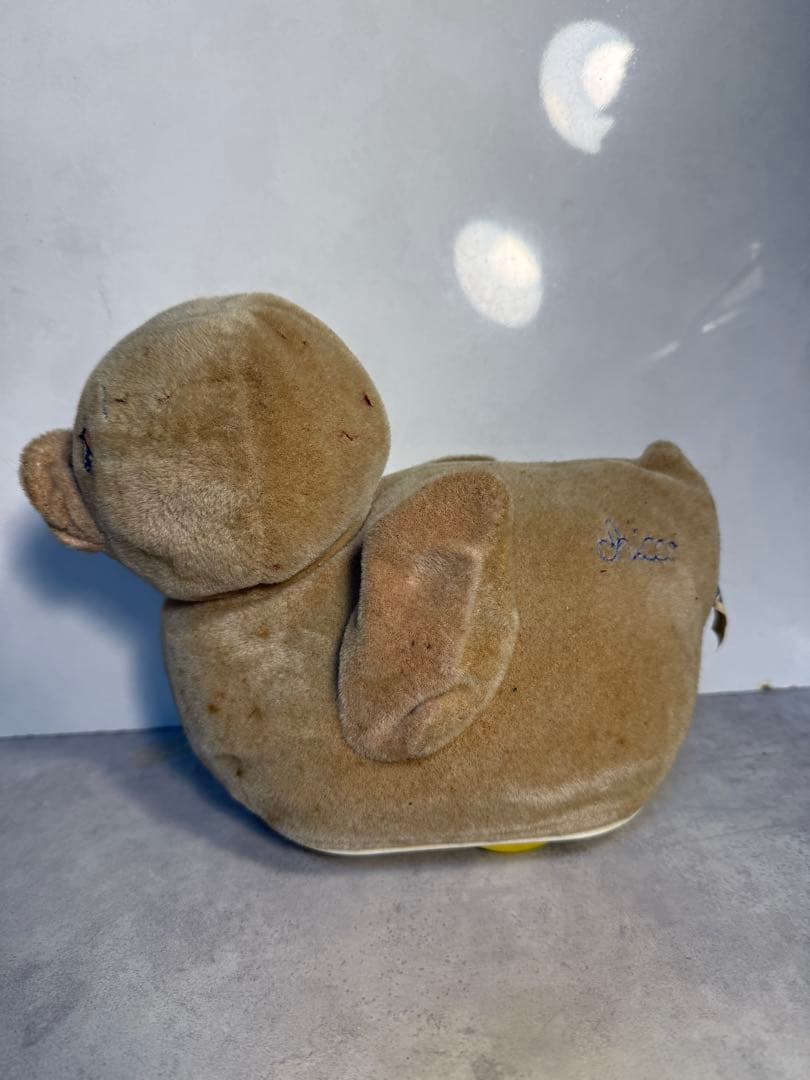 イタリア製 Chicco ヴィンテージ アヒル ライドオン 布張り ベビートイ