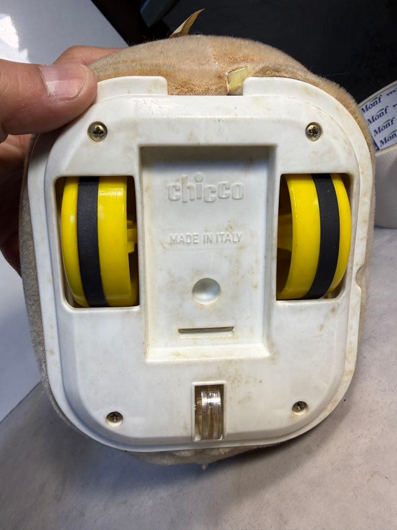 イタリア製 Chicco ヴィンテージ アヒル ライドオン 布張り ベビートイ