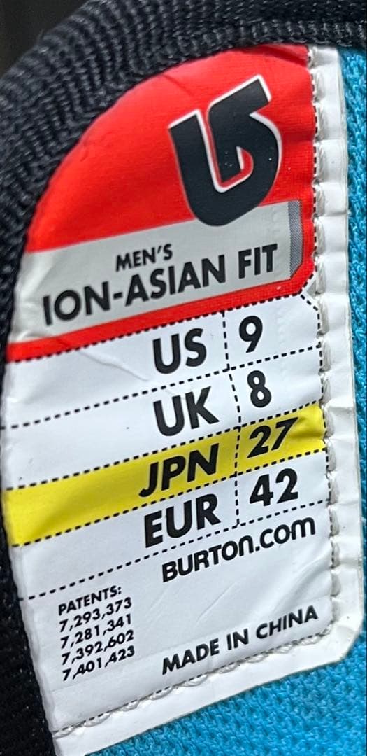 【即日発送】BURTON スノボブーツION-ASIAN FIT 27.0cm