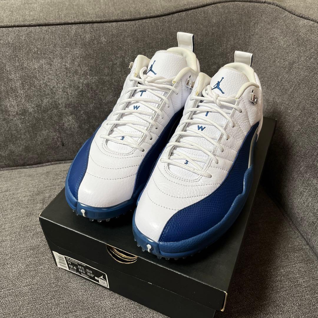 AIR JORDAN XII LOW WHITE BLUE 新品　ゴルフシューズ
