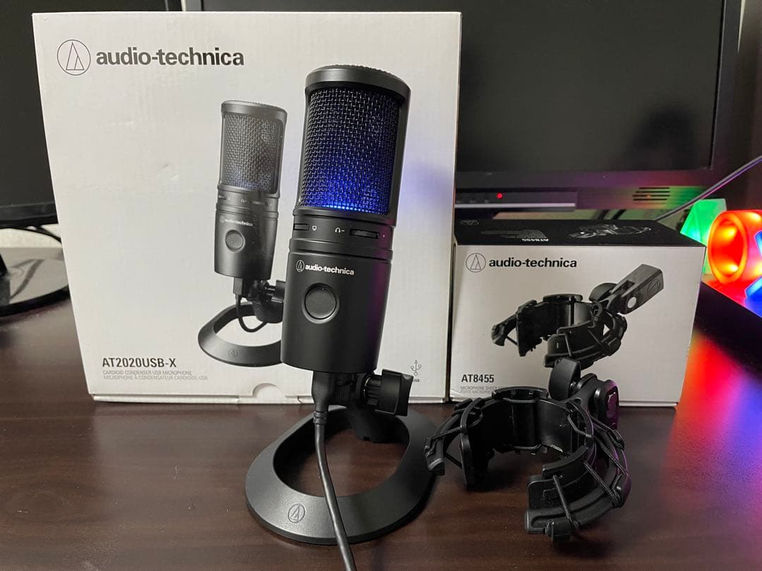 【美品】audio-technica AT2020USB-X（+AT8455）