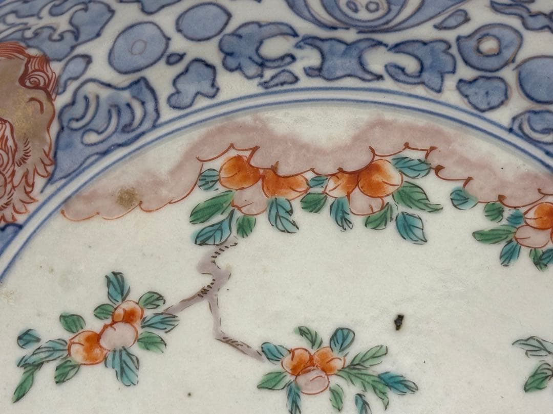 江戸　伊万里　錦絵　花口大鉢　アンティーク　送料込み260120