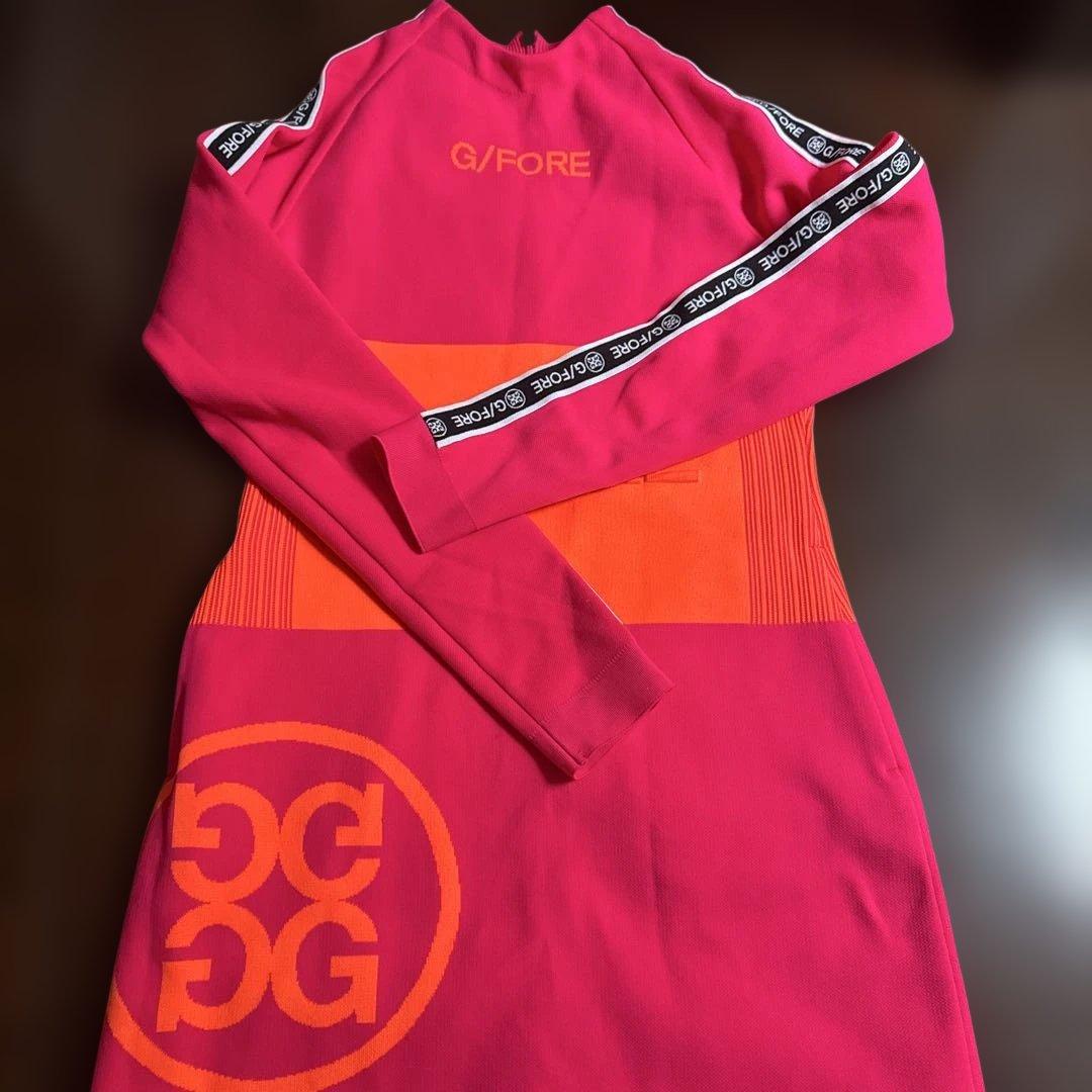 ジーフォア　ニットワンピース　G/FORE ピンク　秋冬　ゴルフ　レディース