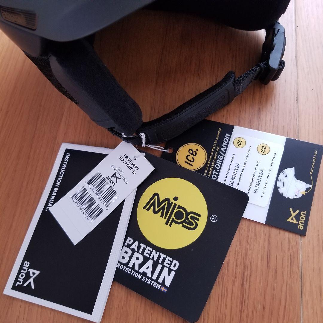 Burton ANON プライム MIPSスノーボード自転車ヘルメット黒S 新品