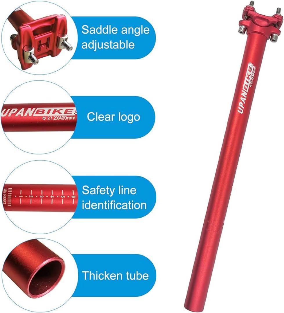 UPANBIKE 自転車 シートポスト ブルー アルミニウム合金 φ30.9