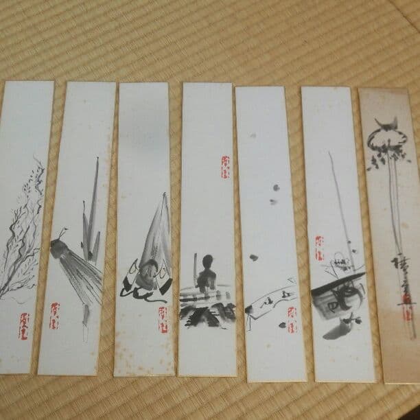 広重 短冊  十二ヶ月