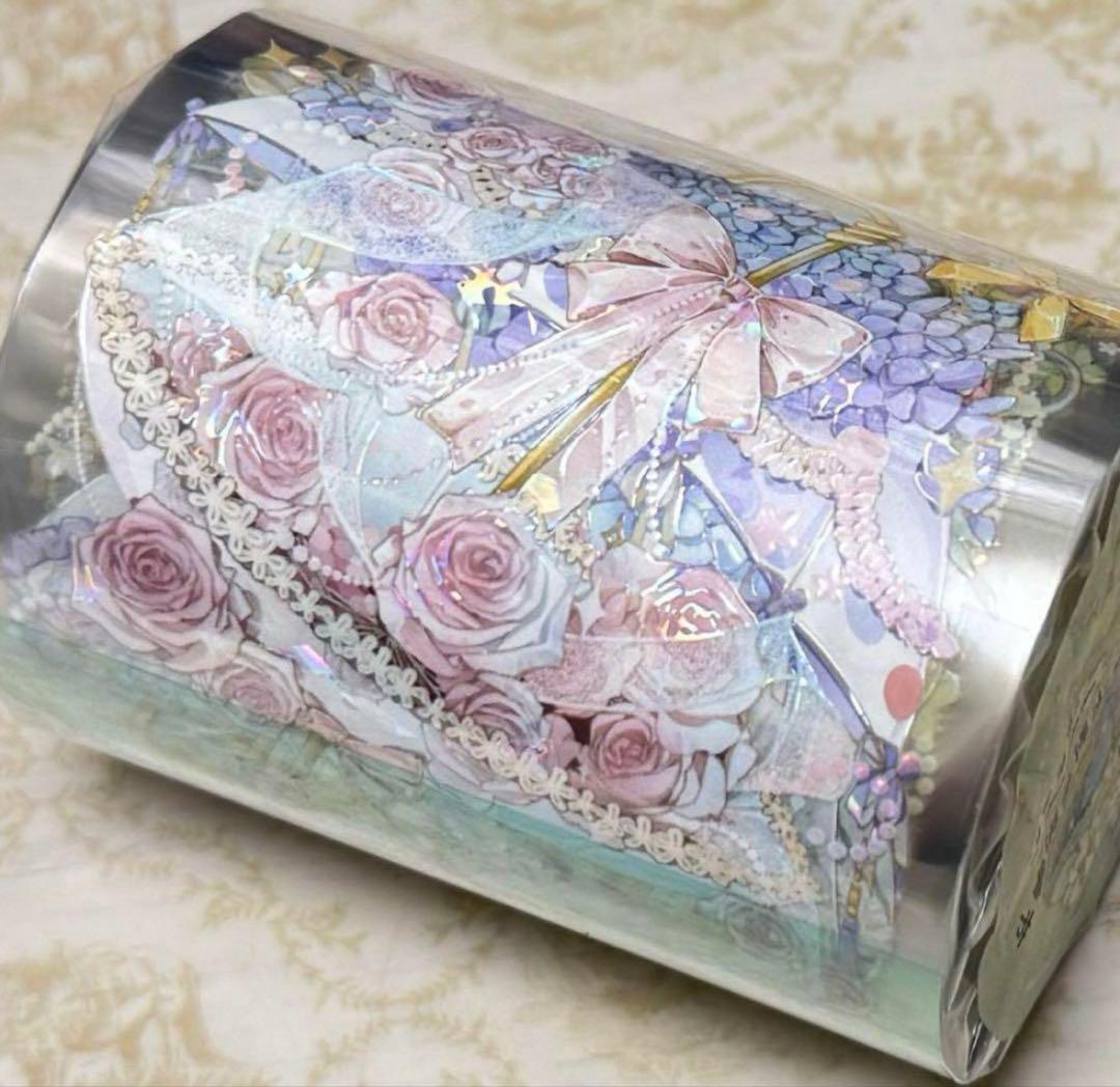 海外 PETテープ マスキングテープ 傘とフラワー