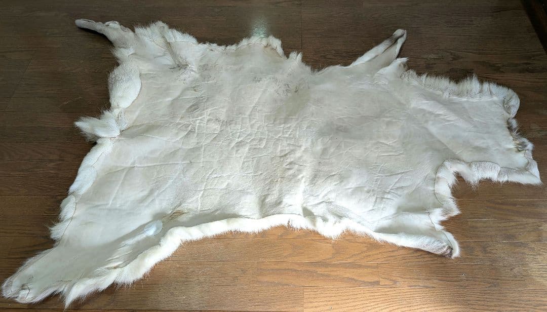 トナカイ特大毛皮 ラグ キャンプ アウトドア