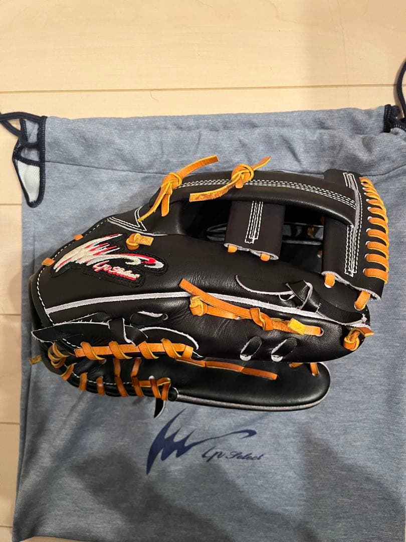 【美品】ipセレクト　軟式　オールラウンダー用　グローブ　黒