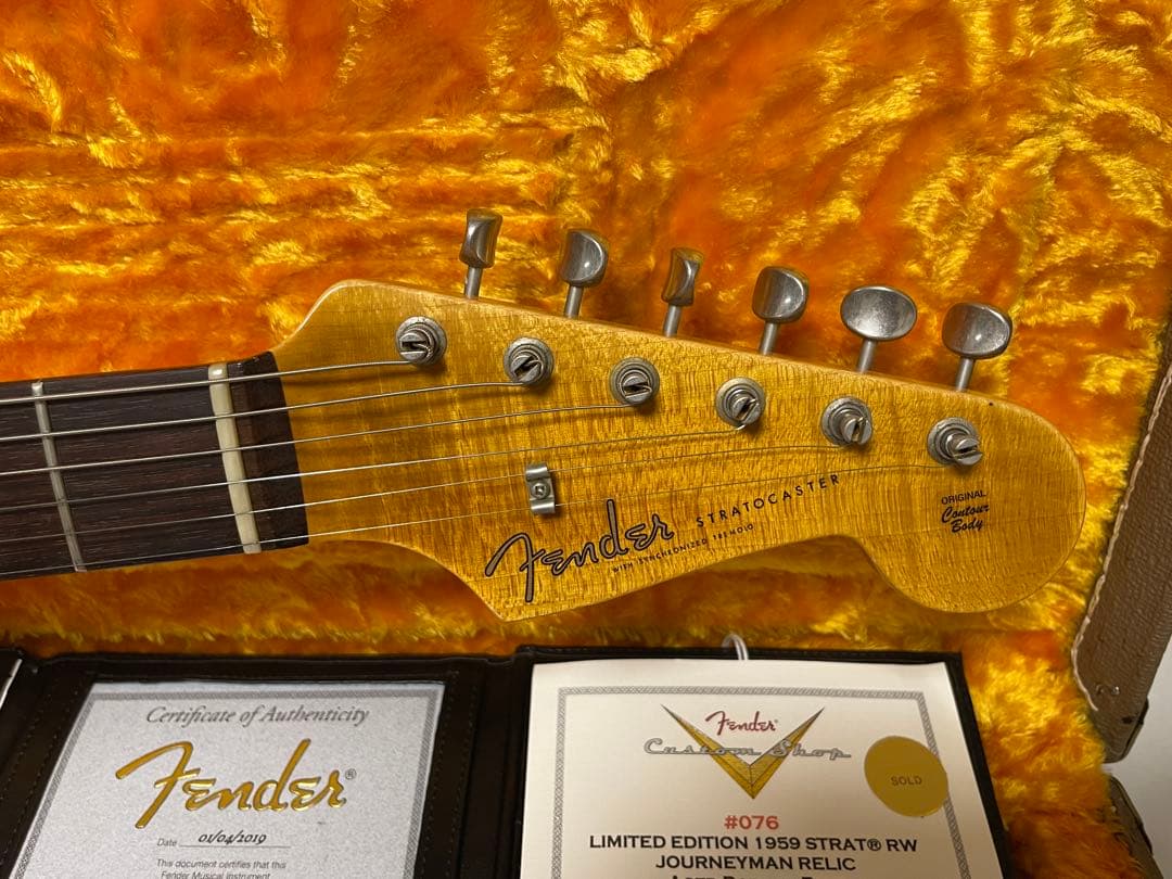 ギター Fender CS 1959 Stratcaster Daphne Blue