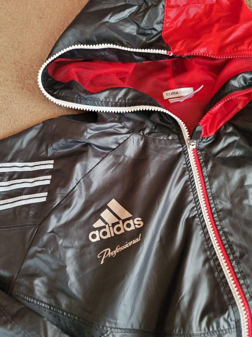 美品❗adidas Professional ジャケット パンツセット L黒/赤