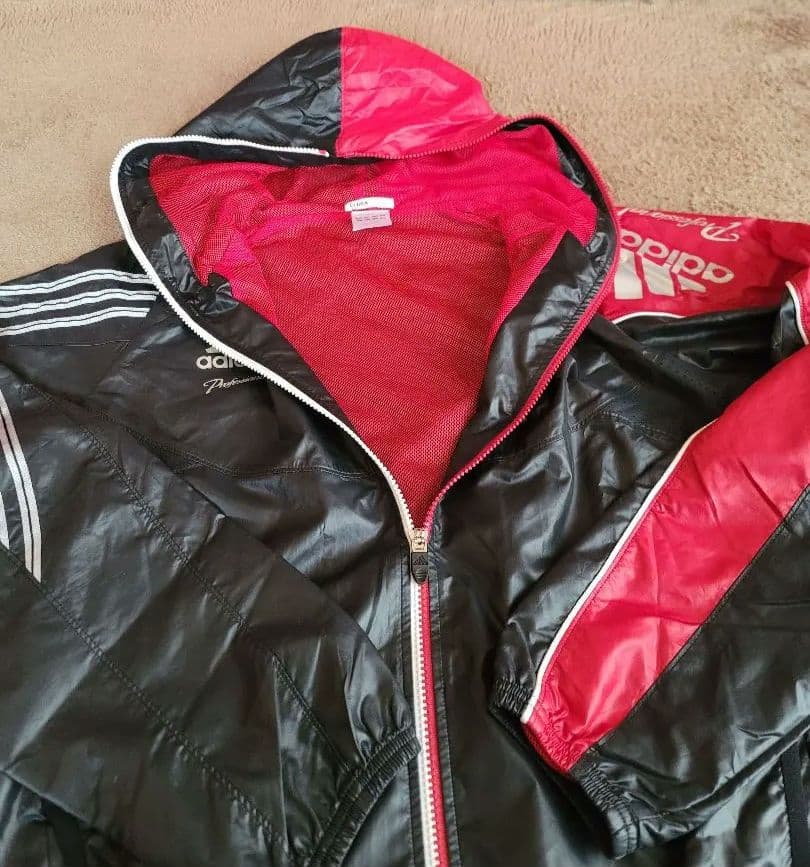 美品❗adidas Professional ジャケット パンツセット L黒/赤