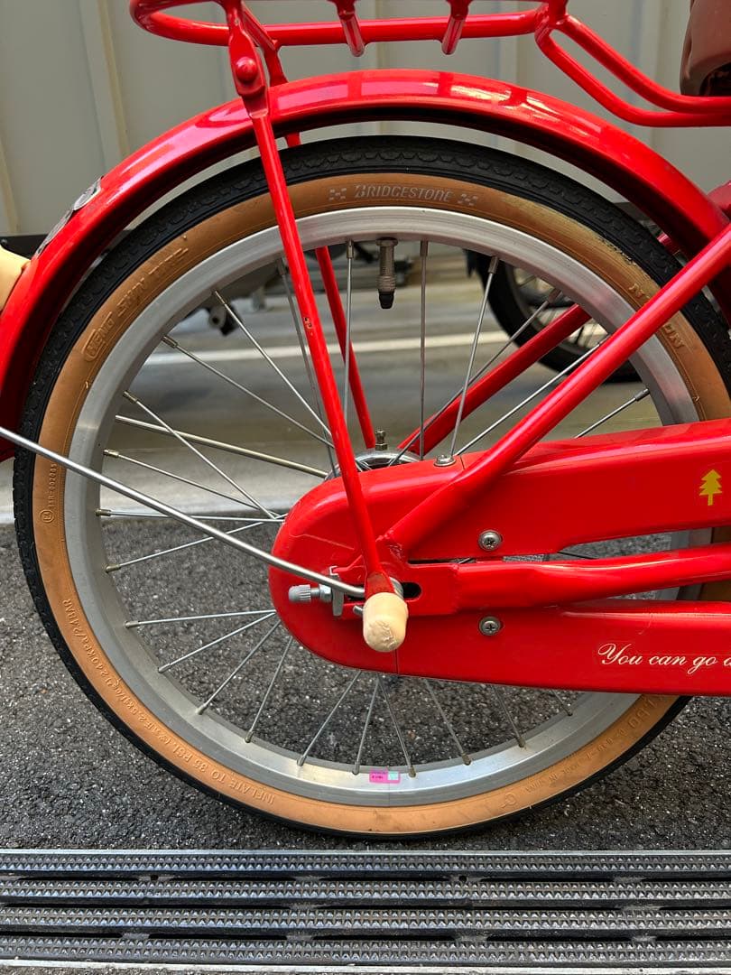 【東京都内】引渡し限定HACCHI 子供用自転車 レッド バスケット付き