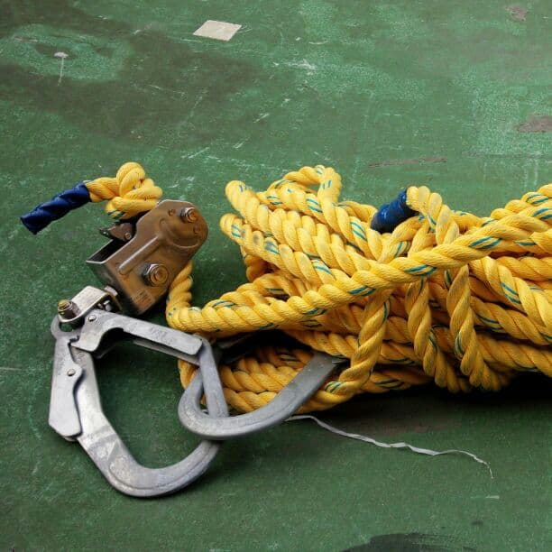 足場用親綱ロープ緊張付き20メートル