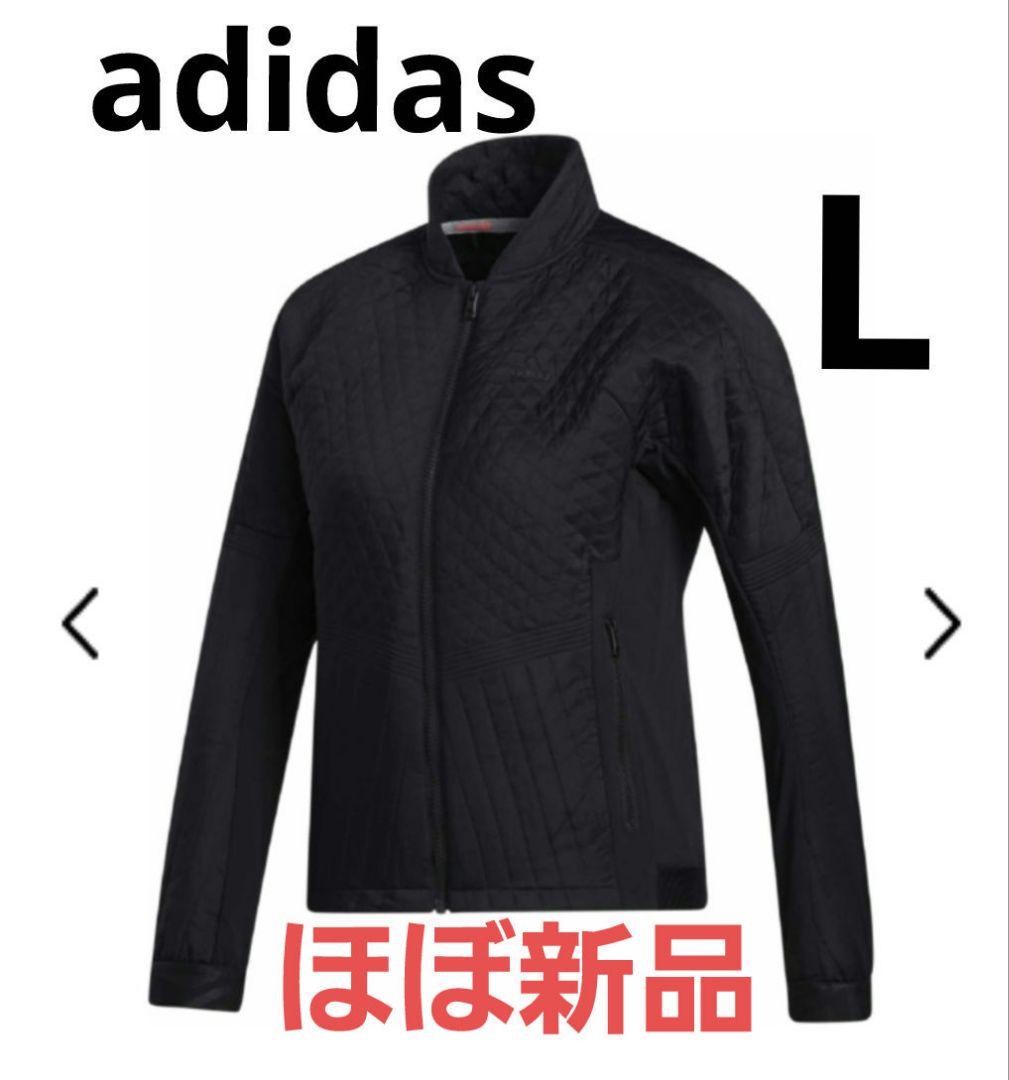 adidas　黒キルティングジャケット レディース　L　アディダス　ゴルフウェア