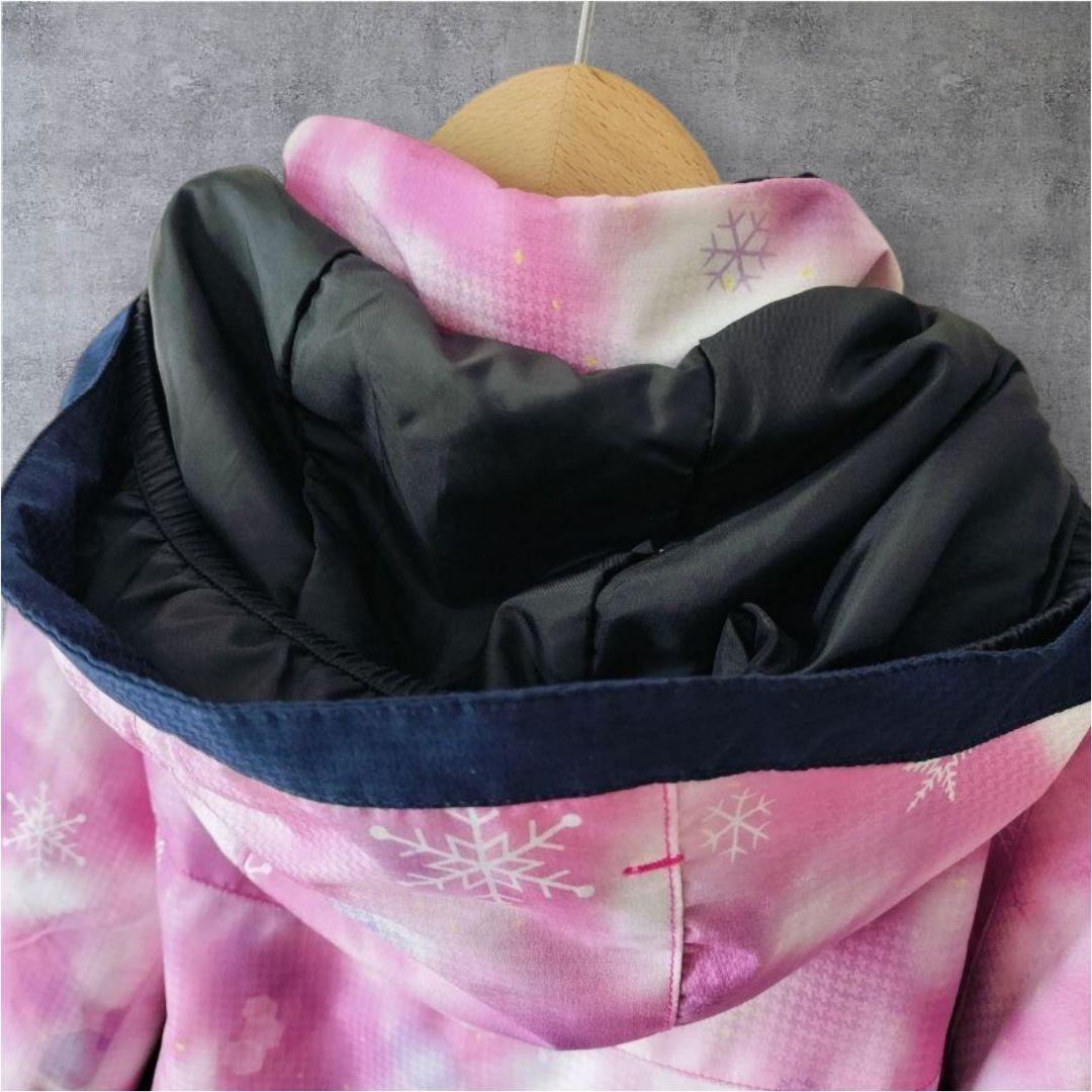 【極美品】Phenix スキーウェア 女の子 150 140 ピンク×紺 結晶柄