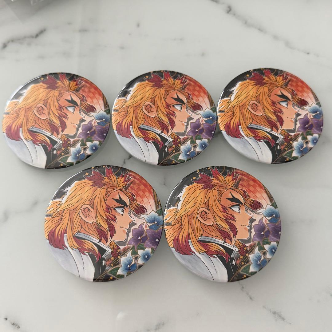 鬼滅の刃 コレクション缶バッジ 煉獄杏寿郎 原作絵缶バッジ 5個セット