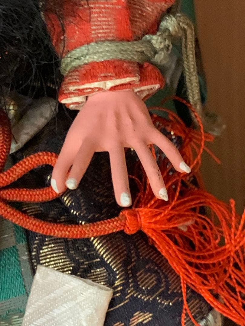 明治中期 精緻 鬼潰鍾馗人形 極上 拾號30cm 貴重なアンティーク　箱入り