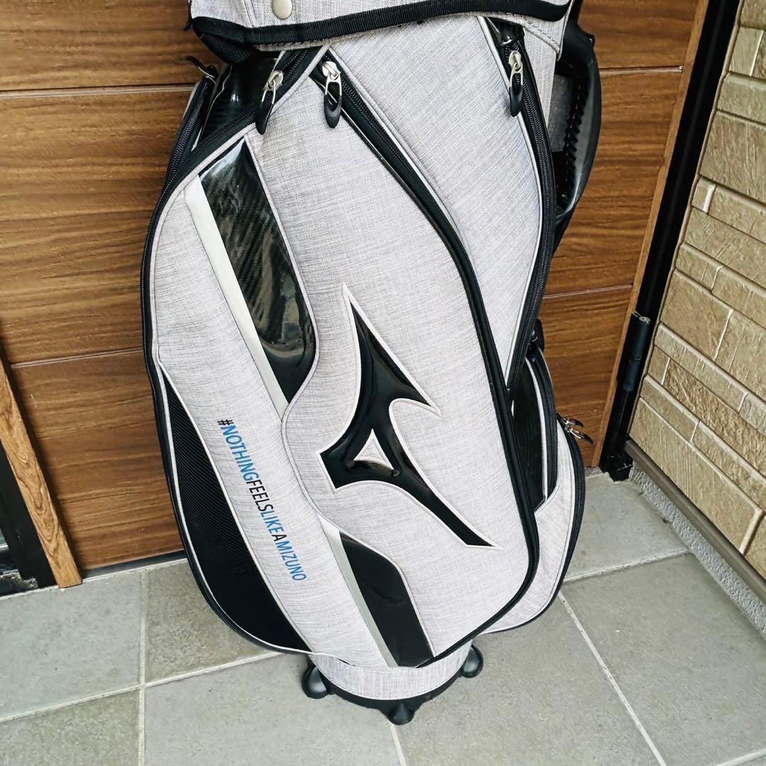 【美品】ミズノ グレー キャディバッグ　MIZUNO