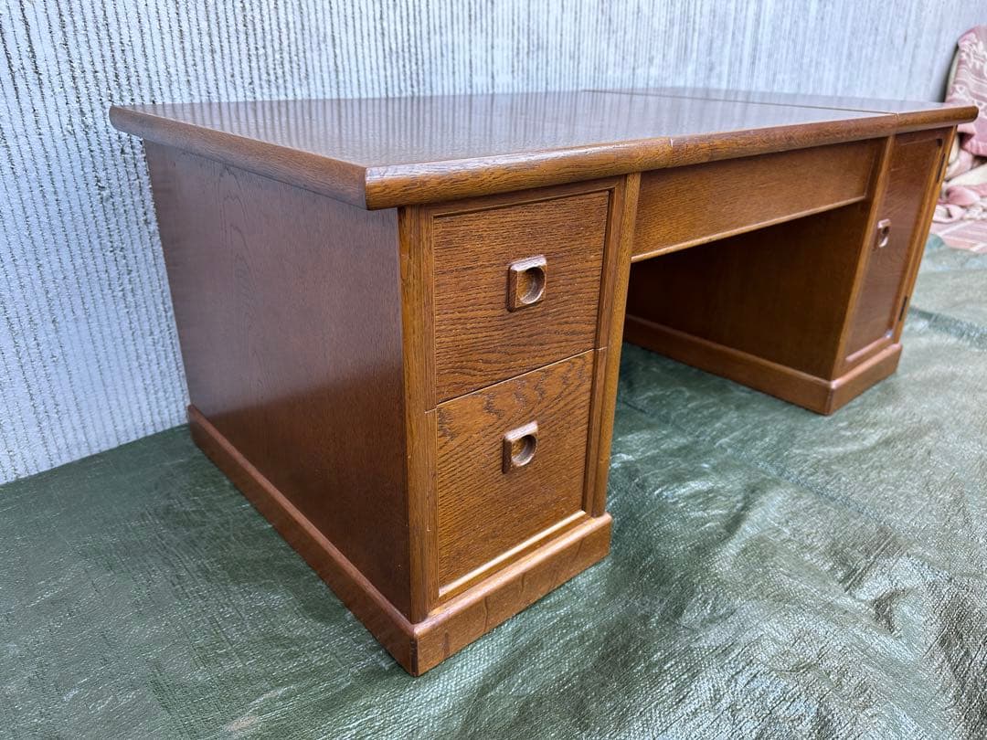 【文机鏡台】木製　国産　和家具　静岡の指物　座机　収納　鏡台◎