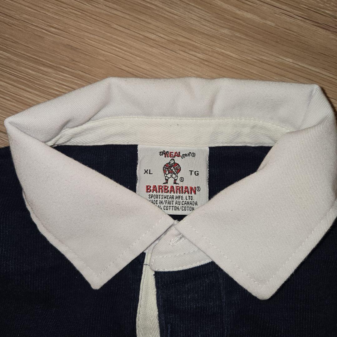 BARBARIAN 12oz ロングスリーブ パネルボーダーラガー シャツ XL