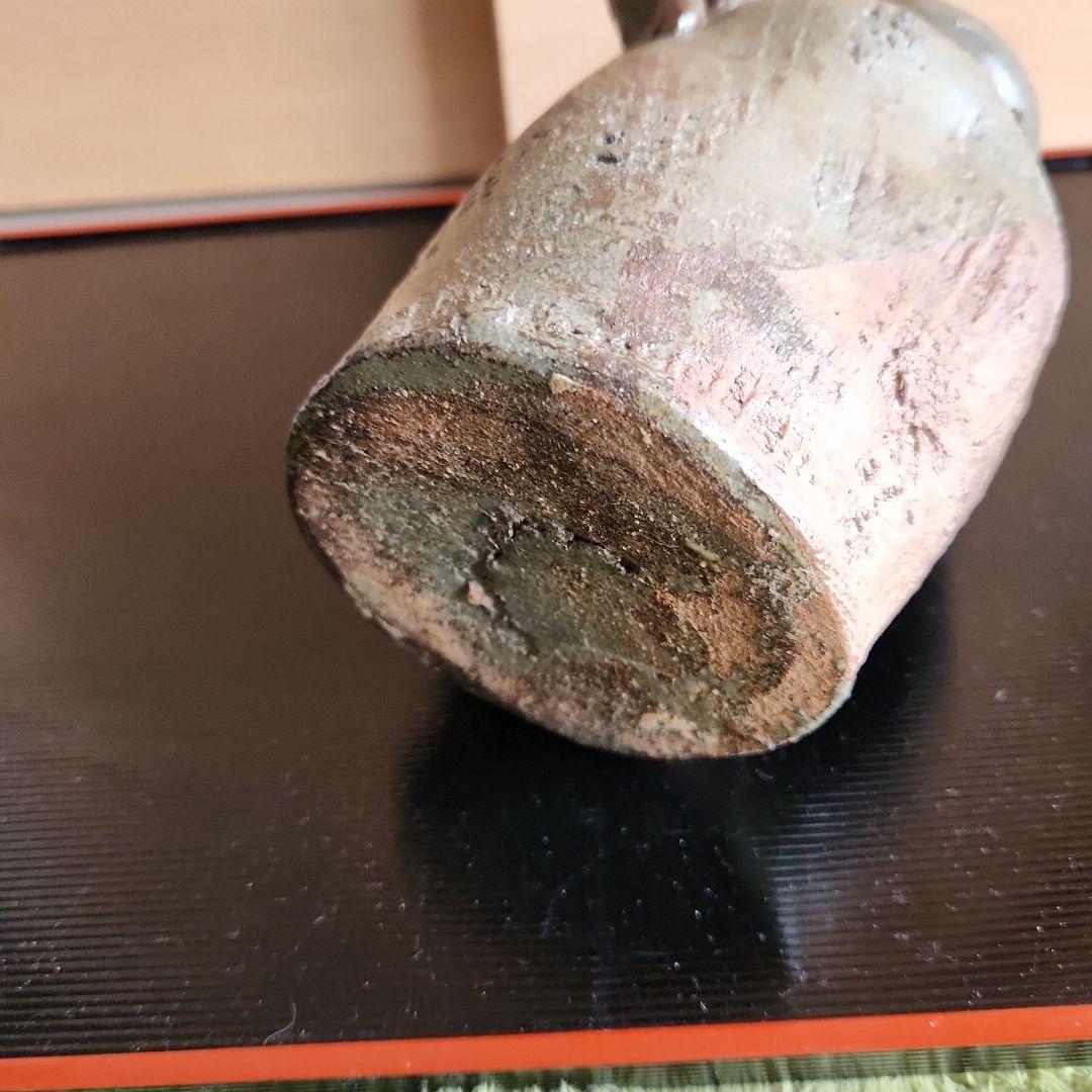 古唐津叩き掛花入れ