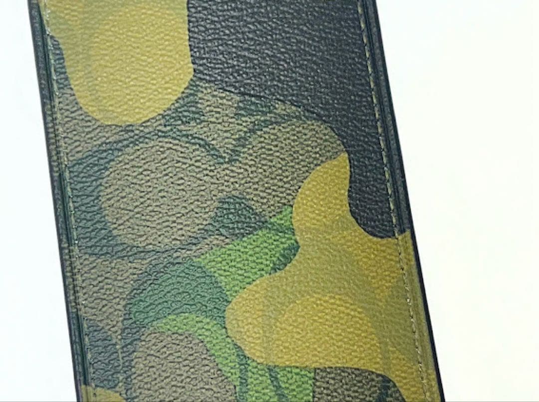 ☆正規品☆ COACH ネームタグ シグネチャー ラゲッジタグ グリーンマルチ