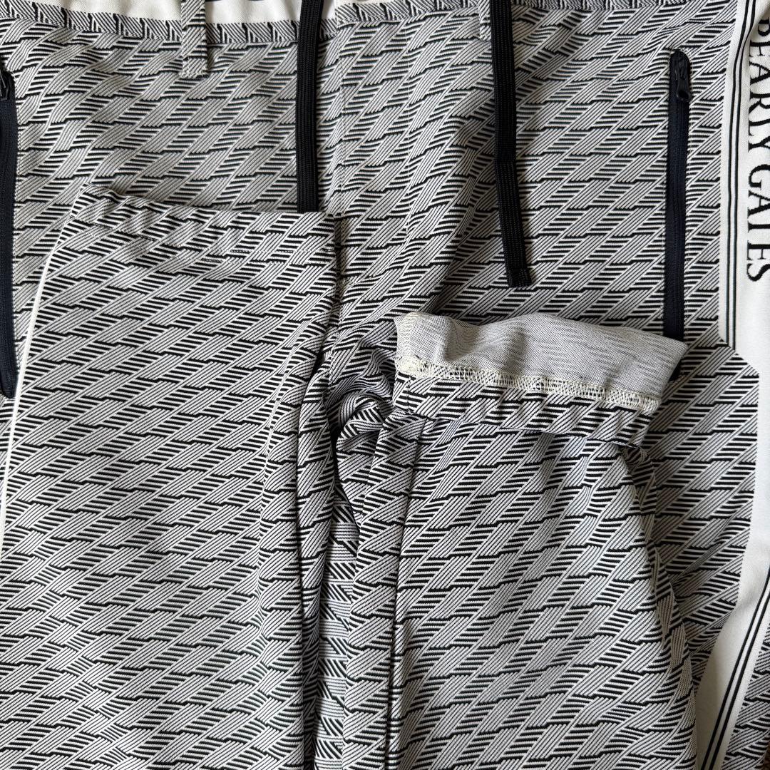 現行モデル　パーリーゲイツ　ジョガーパンツ　M〜L相当　総柄　黒　グレー　白　4