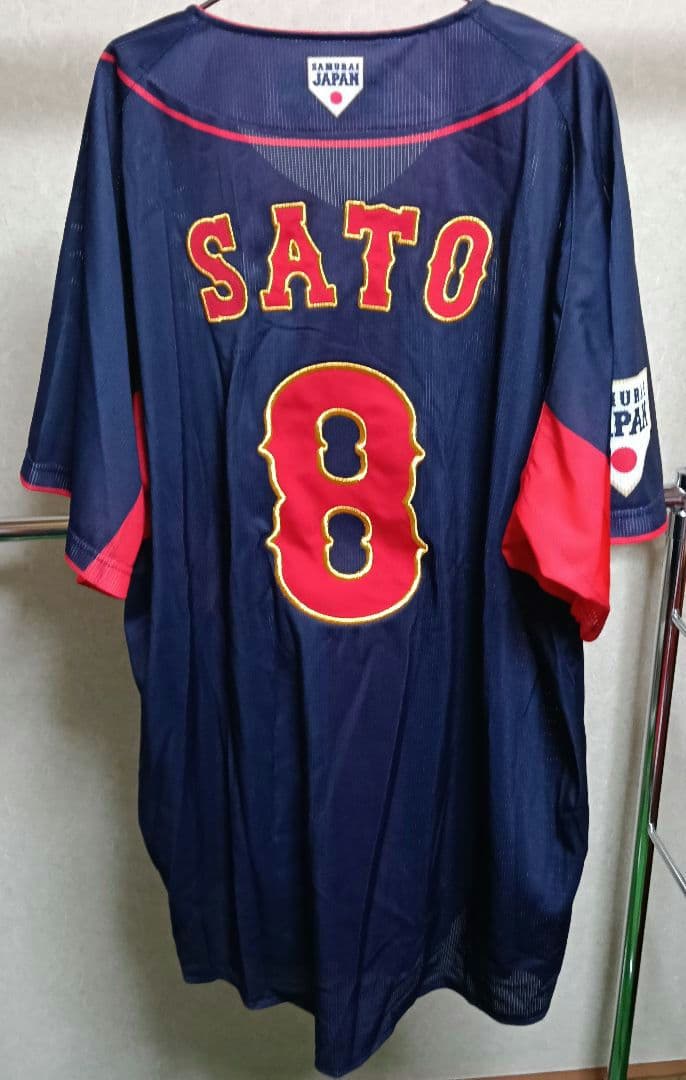 【希少/美品/Oサイズ】侍ジャパン 佐藤輝明 ハイクオリティビジターユニフォーム