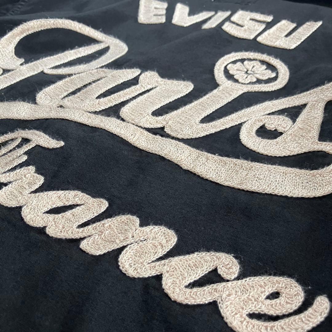 レア美品✨オープンカラー エヴィス 開衿 ボウリングシャツ 半袖 刺繍