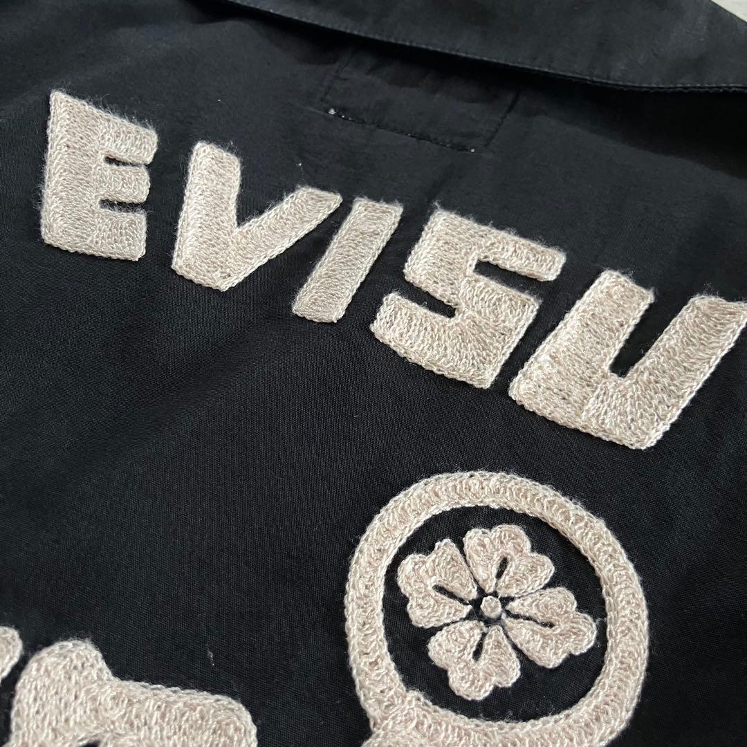 レア美品✨オープンカラー エヴィス 開衿 ボウリングシャツ 半袖 刺繍