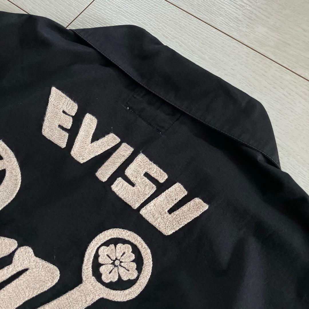 レア美品✨オープンカラー エヴィス 開衿 ボウリングシャツ 半袖 刺繍