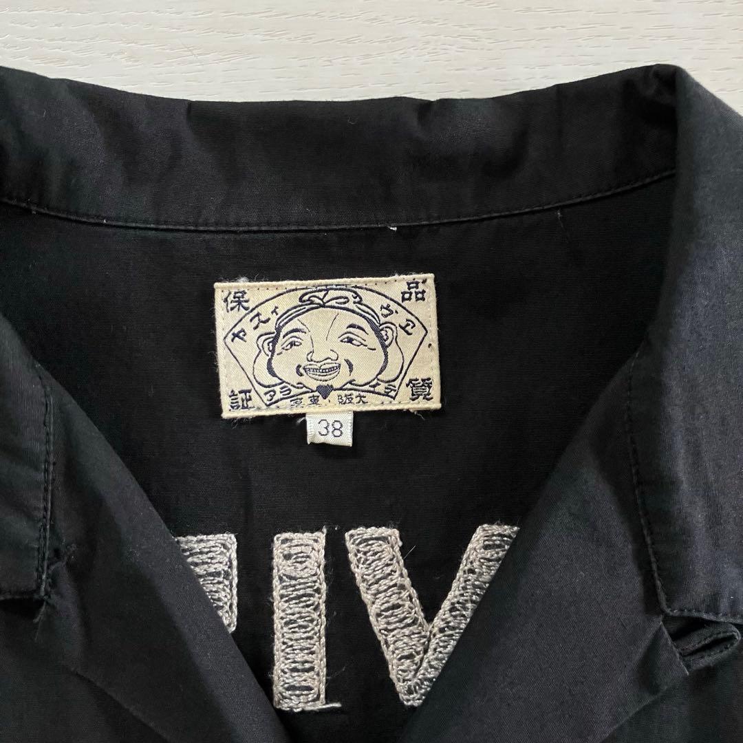レア美品✨オープンカラー エヴィス 開衿 ボウリングシャツ 半袖 刺繍