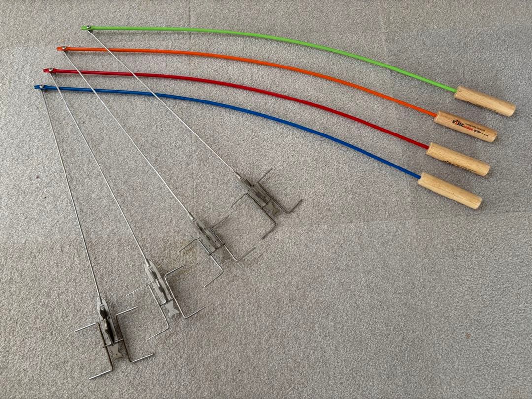 BBQロッド(バーベキュー用スチール串)4本セット