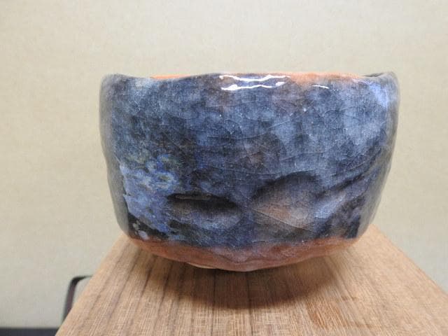 小川長楽　赤茶碗　淡々斎箱書　共箱　MA272