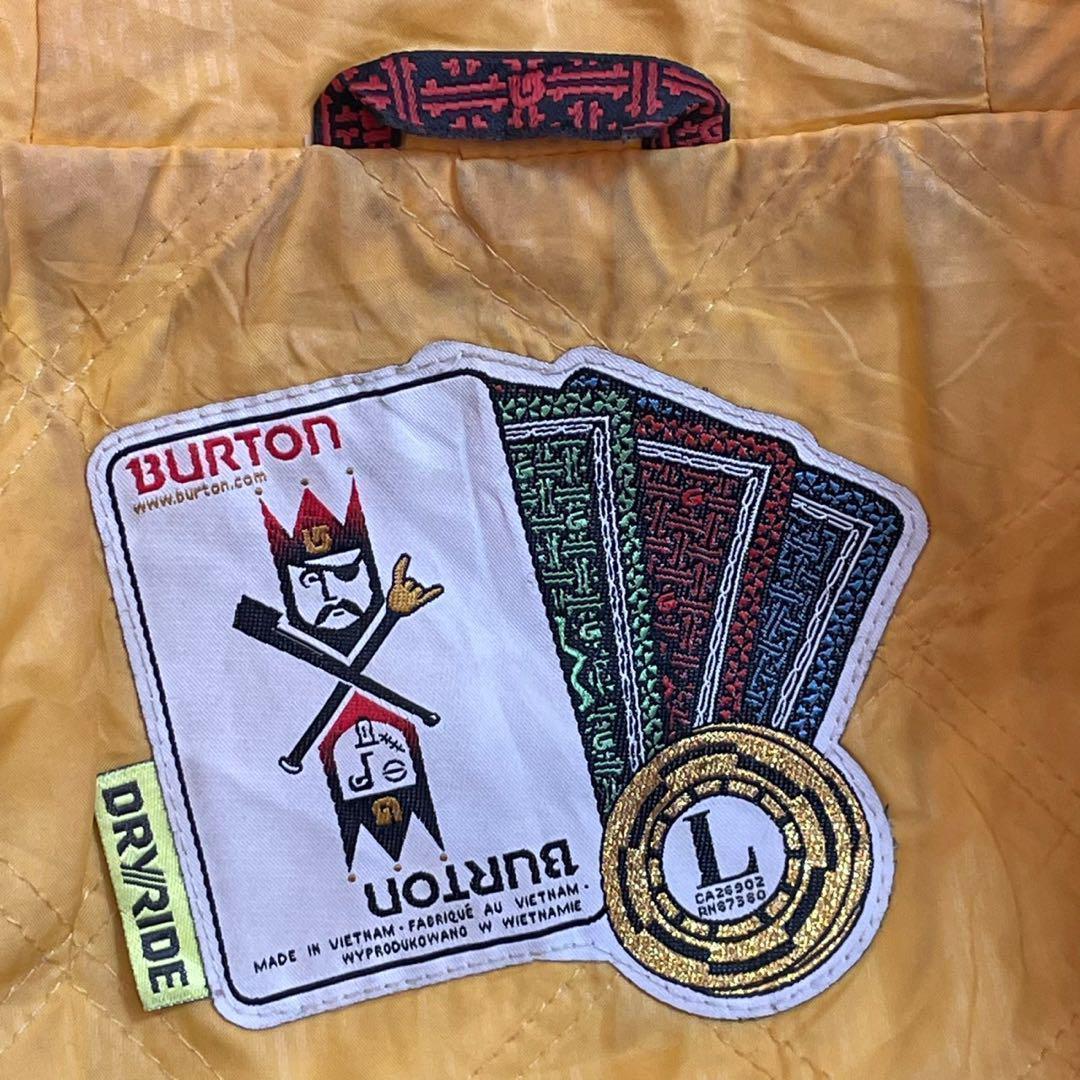 BURTON バートン スノーボードウエア 黒 ブラック L ワッペン