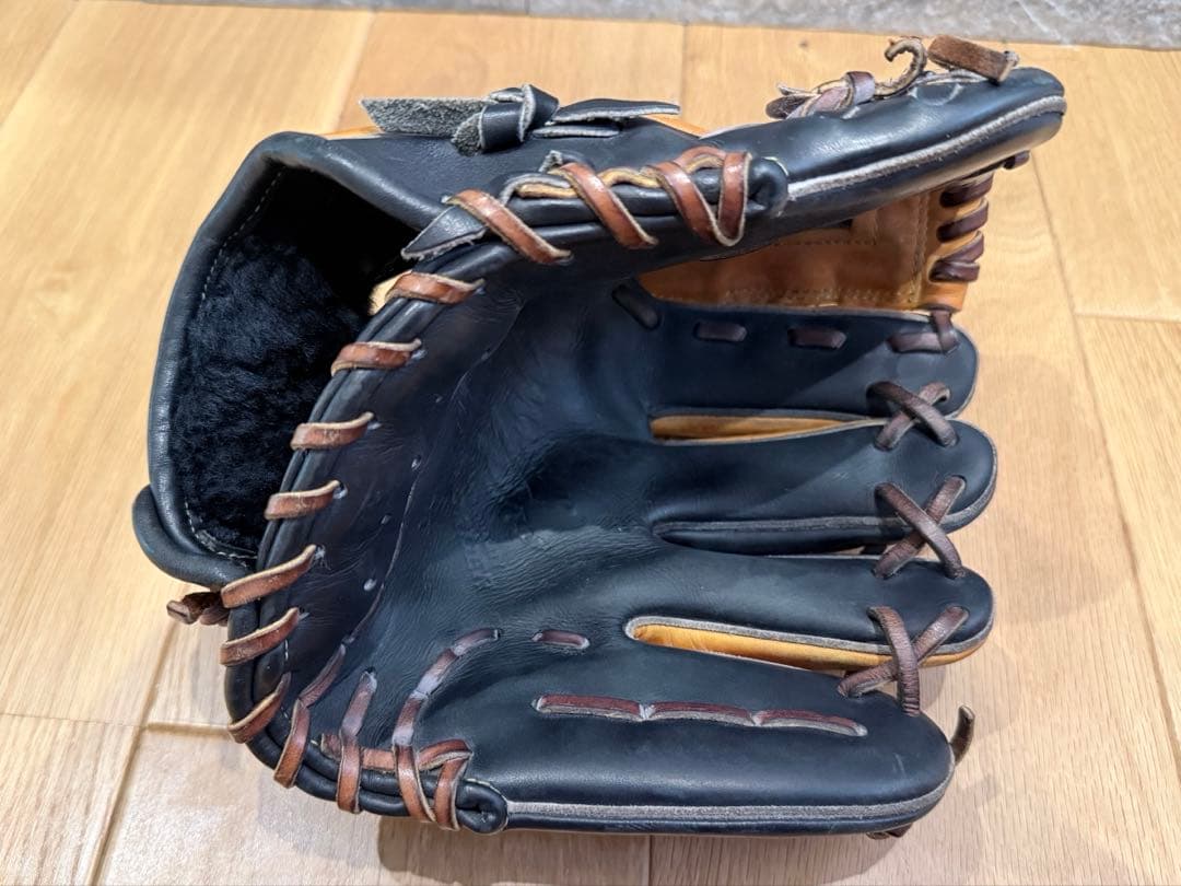 ミズノプロ　オーダー軟式グローブ オレンジ/黒