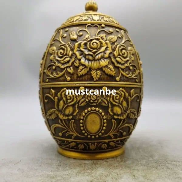 銅 細工 茶道具 浮彫り花開富貴銅缶 円形茶筒 客間 装飾品 工芸品 置物