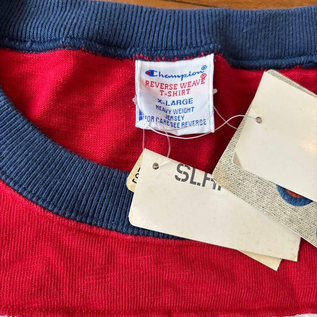 新品限定！チャンピオン90周年記念フットボール半袖TシャツX L/トリコロール