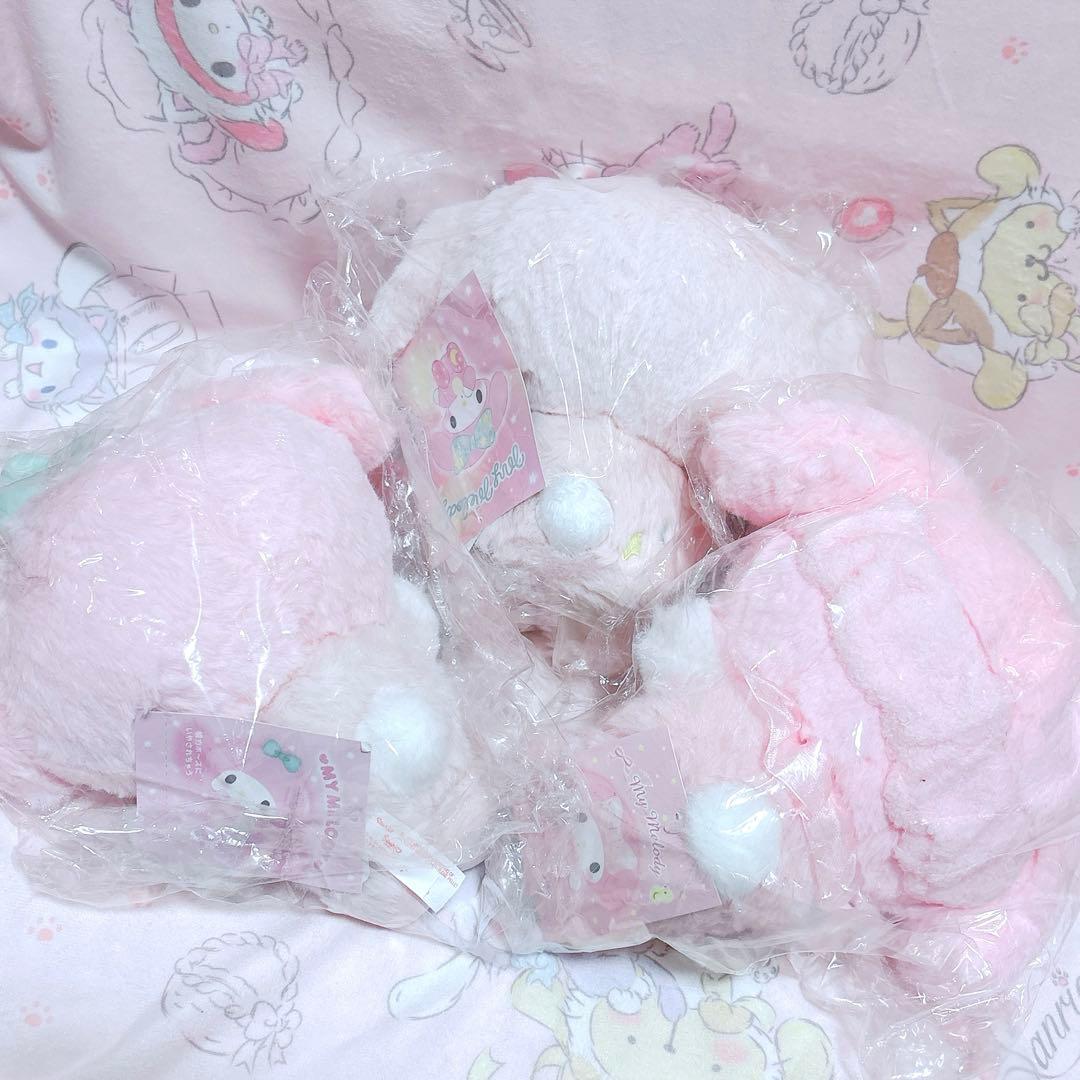 マイメロディ ぬいぐるみ 癒しドール くたくた ヘアバンド パジャマ 3点セット