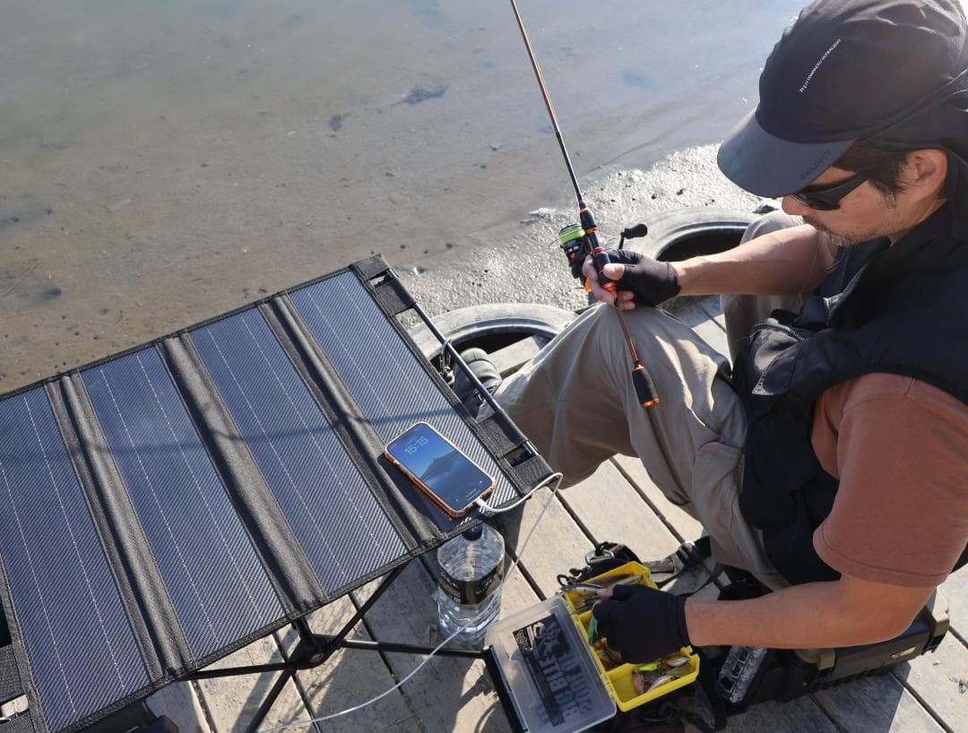 新品ソーラーパネル付きアドベンチャーテーブル【EMRS45】防水